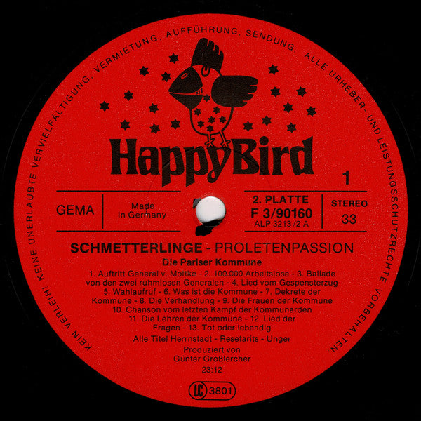 Schmetterlinge : Proletenpassion (Box + 3xLP, Album, Red)
