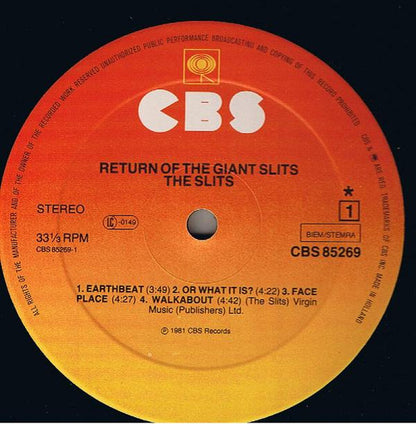 The Slits : Return Of The Giant Slits (LP, Album)