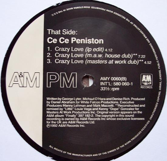 Ce Ce Peniston : Crazy Love (12")