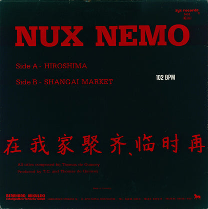 Nux Nemo : Hiroshima (12")