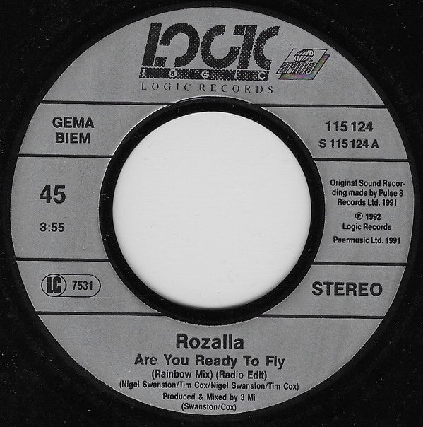 Rozalla : Are You Ready To Fly (7", Single)