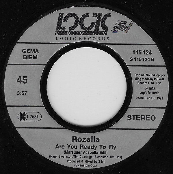 Rozalla : Are You Ready To Fly (7", Single)