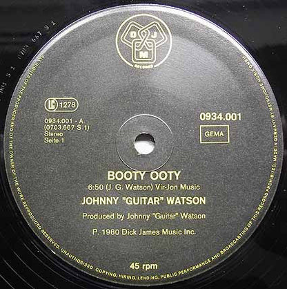 Johnny "Guitar" Watson* : Booty Ooty (12")