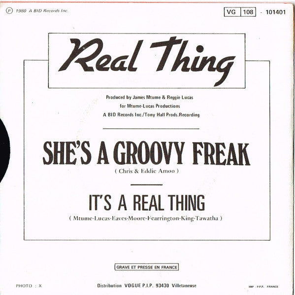 Real Thing* : She's A Groovy Freak (7")