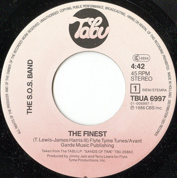 S.O.S. Band* : The Finest (7", Single)