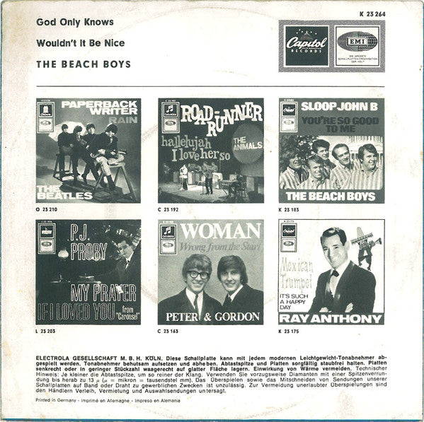 The Beach Boys : God Only Knows (7", Single)