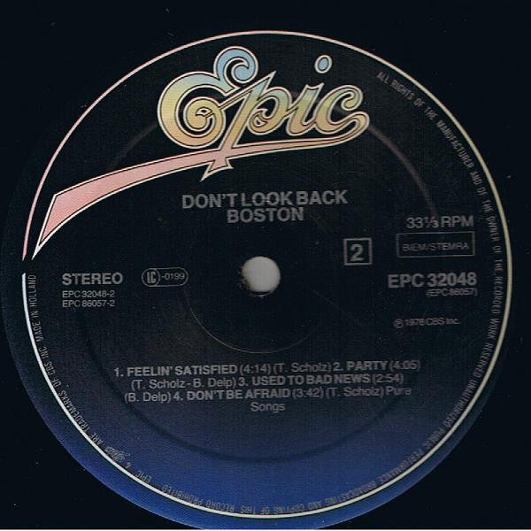 Boston : Don't Look Back (LP, Album, RE)