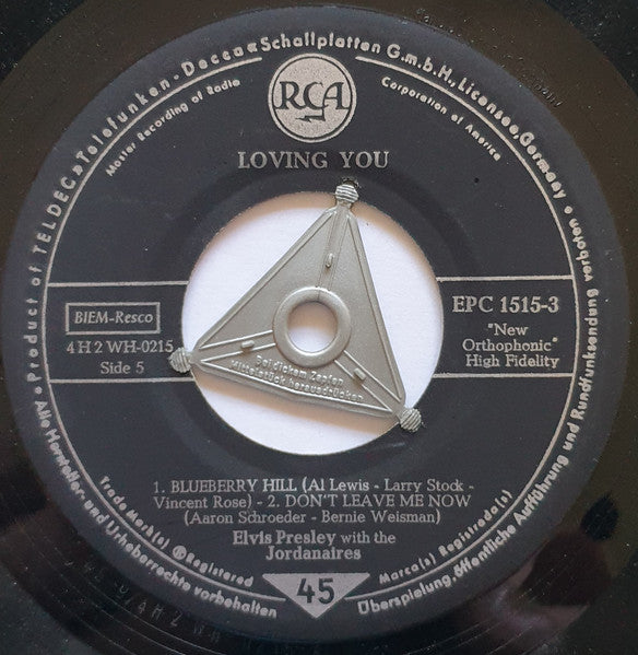 Elvis Presley And The Jordanaires : Loving You Vol. 3 (7", EP)