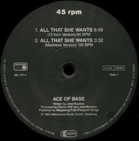 Ace Of Base : All That She Wants (12", Single)