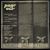 New Jazz Trio : Page One (LP, Album)