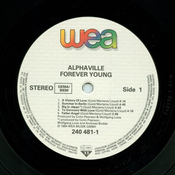 Alphaville : Forever Young (LP, Album)