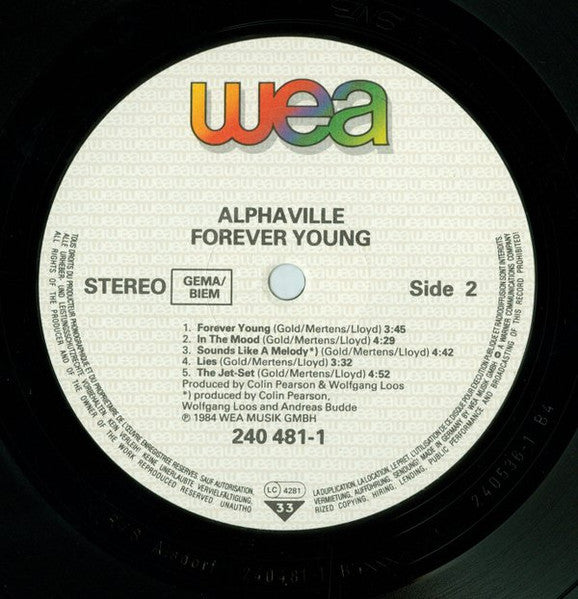 Alphaville : Forever Young (LP, Album)