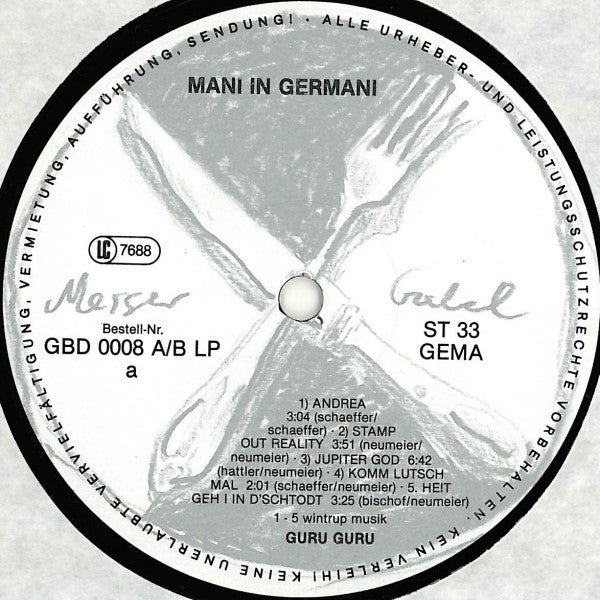 Guru Guru : Mani In Germani (LP, Album)