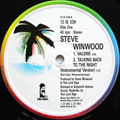 Steve Winwood : Valerie (12", Single)