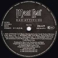 Meat Loaf : Bad Attitude (LP, Album)