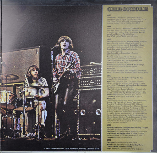 Creedence Clearwater Revival Featuring John Fogerty : Chronicle (The 20 Greatest Hits) (2xLP, Comp, RE, Gat)