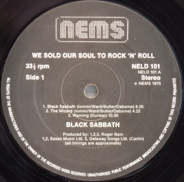 Black Sabbath : We Sold Our Soul For Rock 'N' Roll (2xLP, Comp)