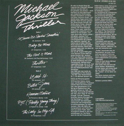 Michael Jackson : Thriller (LP, Album, RE)