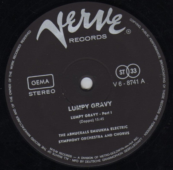 Francis Vincent Zappa* / Abnuceals Emuukha Electric Orchestra & Chorus* : Lumpy Gravy (LP, Album)