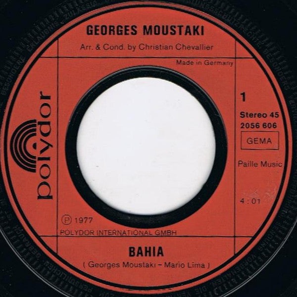 Moustaki* : Bahia / Cantique (7", Single)