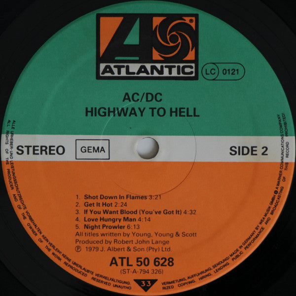 AC/DC : Highway To Hell (LP, Album, Wit)