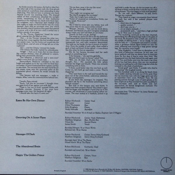 Robyn Hitchcock : Eaten By Her Own Dinner (12")