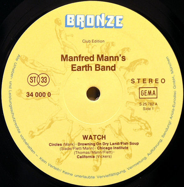 Manfred Mann's Earth Band : Watch (LP, Album, Club, Int)