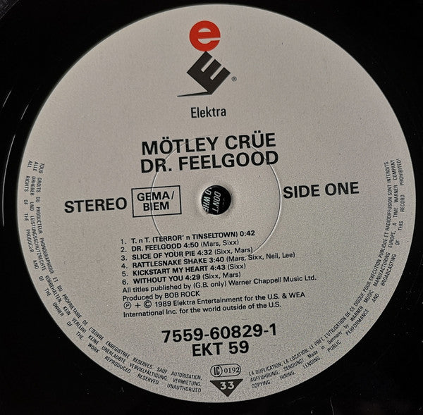 Mötley Crüe : Dr. Feelgood (LP, Album, RE)