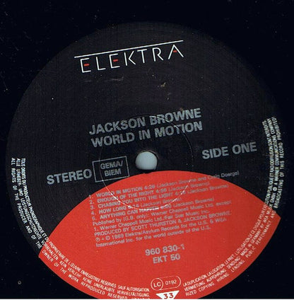 Jackson Browne : World In Motion (LP, Album)
