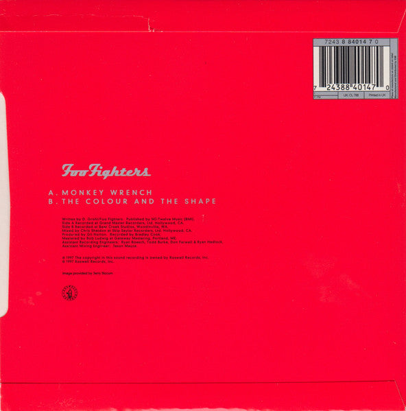 Foo Fighters : Monkey Wrench (7", Single)