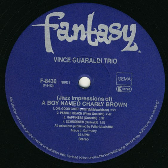 Vince Guaraldi Trio : A Boy Named Charlie Brown (LP, Album, RE)