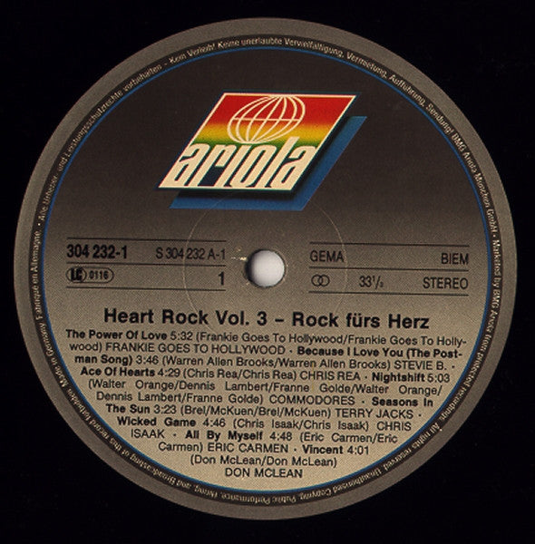 Various : Heart Rock Vol. 3 - Rock Für's Herz (2xLP, Comp, Smplr)