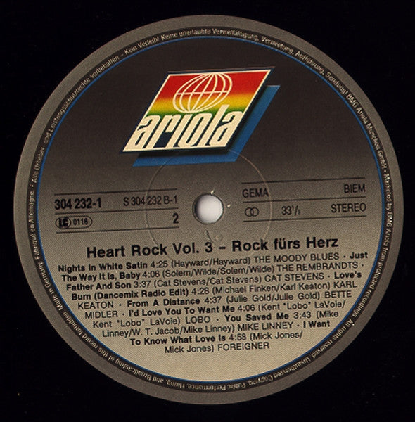 Various : Heart Rock Vol. 3 - Rock Für's Herz (2xLP, Comp, Smplr)