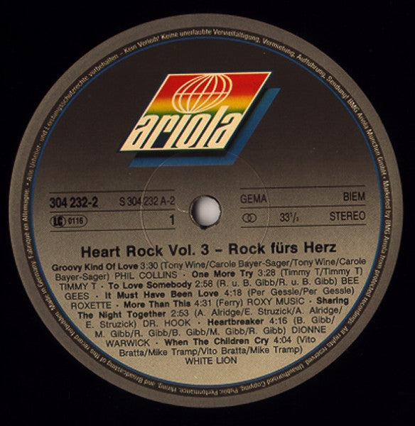 Various : Heart Rock Vol. 3 - Rock Für's Herz (2xLP, Comp, Smplr)