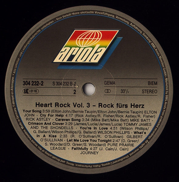 Various : Heart Rock Vol. 3 - Rock Für's Herz (2xLP, Comp, Smplr)
