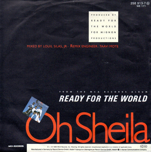 Ready For The World : Oh Sheila (7", Single)