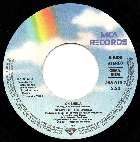 Ready For The World : Oh Sheila (7", Single)