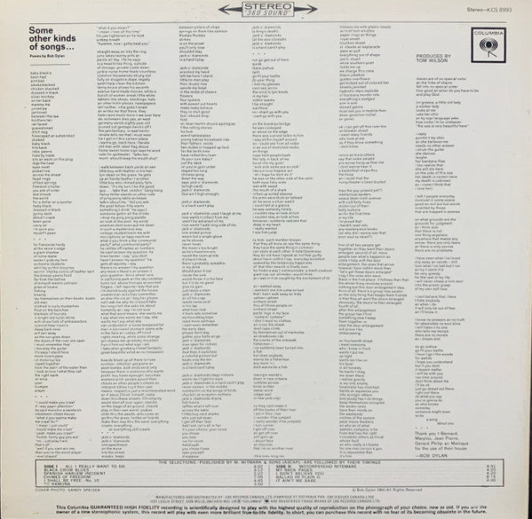 Bob Dylan : Another Side Of Bob Dylan (LP, Album, RE)