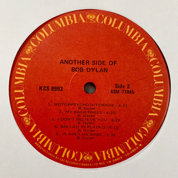 Bob Dylan : Another Side Of Bob Dylan (LP, Album, RE)