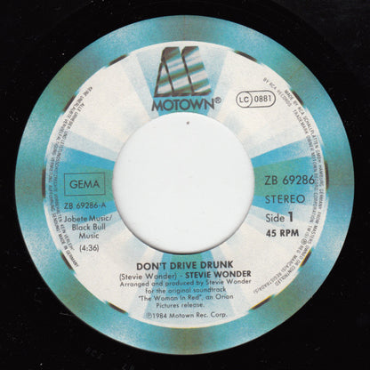 Stevie Wonder : Don't Drive Drunk (7", Single)