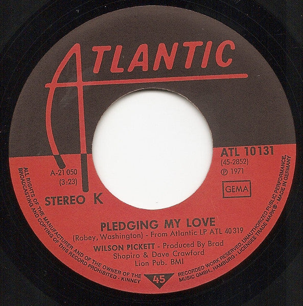 Wilson Pickett : Fire And Water (7", Single)