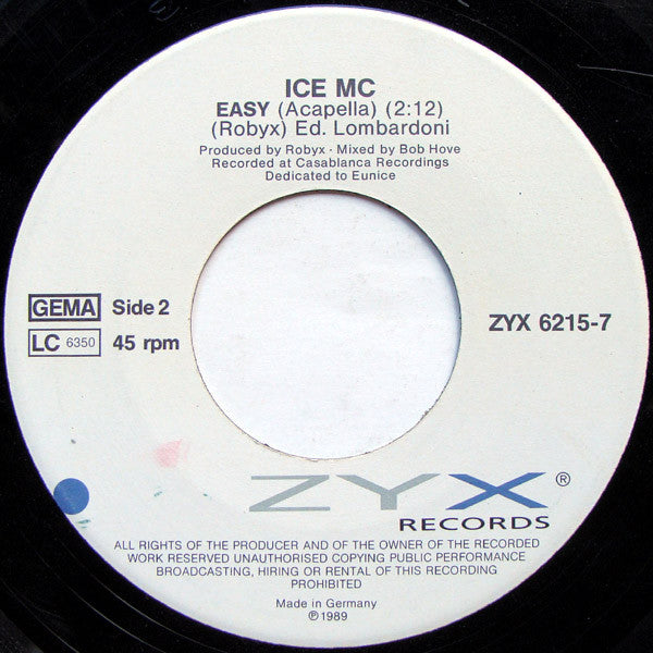 ICE MC : Easy (7", Single)