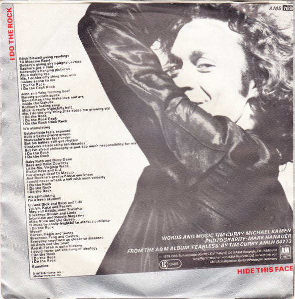 Tim Curry : I Do The Rock (7", Single)
