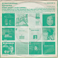 Bobbie Gentry & Glen Campbell : All I Have To Do Is Dream (7", Single)