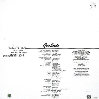 Gino Soccio : Closer (LP, Album)