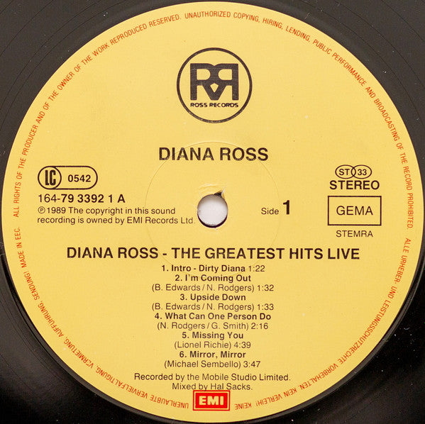 Diana Ross : Greatest Hits Live (2xLP, Album, Gat)