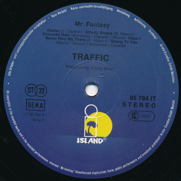 Traffic : Mr. Fantasy (LP, Album, RE)