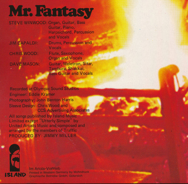 Traffic : Mr. Fantasy (LP, Album, RE)