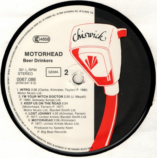 Motörhead : Beer Drinkers (LP, Comp)