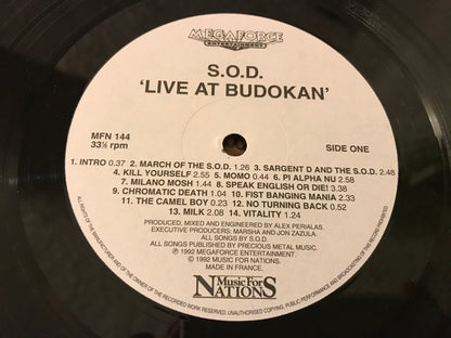 S.O.D.* : Live At Budokan (LP, Album)